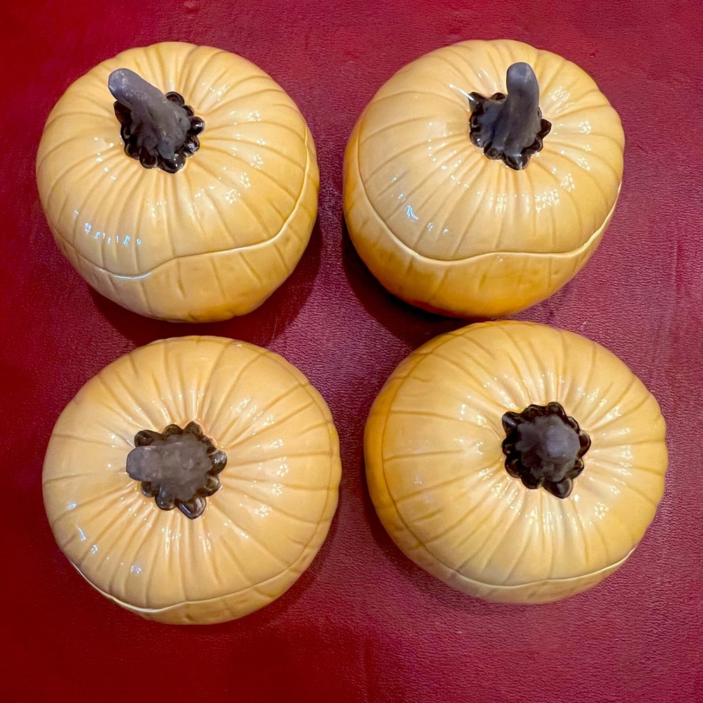 Crate & Barrel PUMPKIN Bowls / Crock